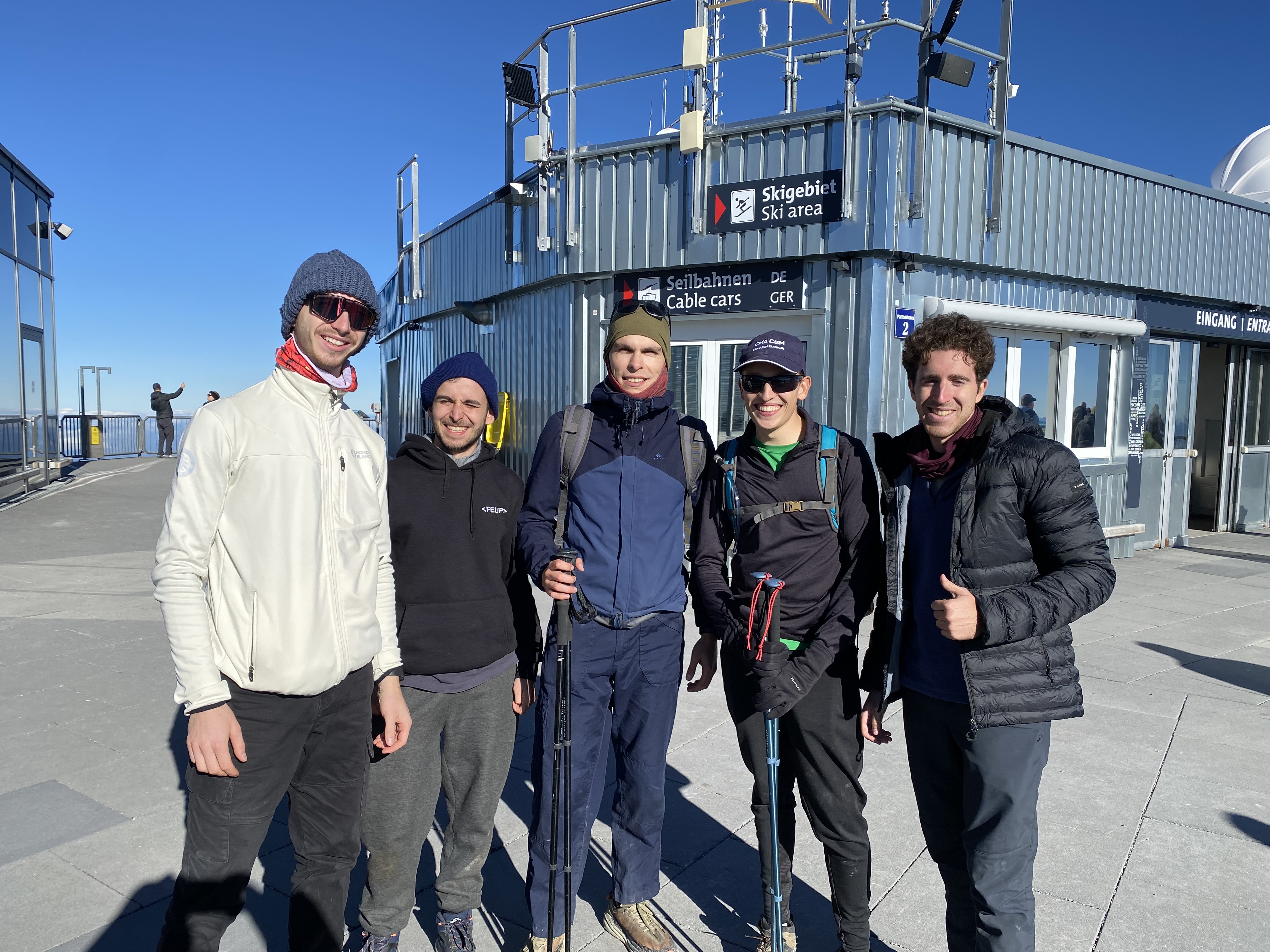 The team (left to right): Ondra, Tomás, Imants, Raphael and I